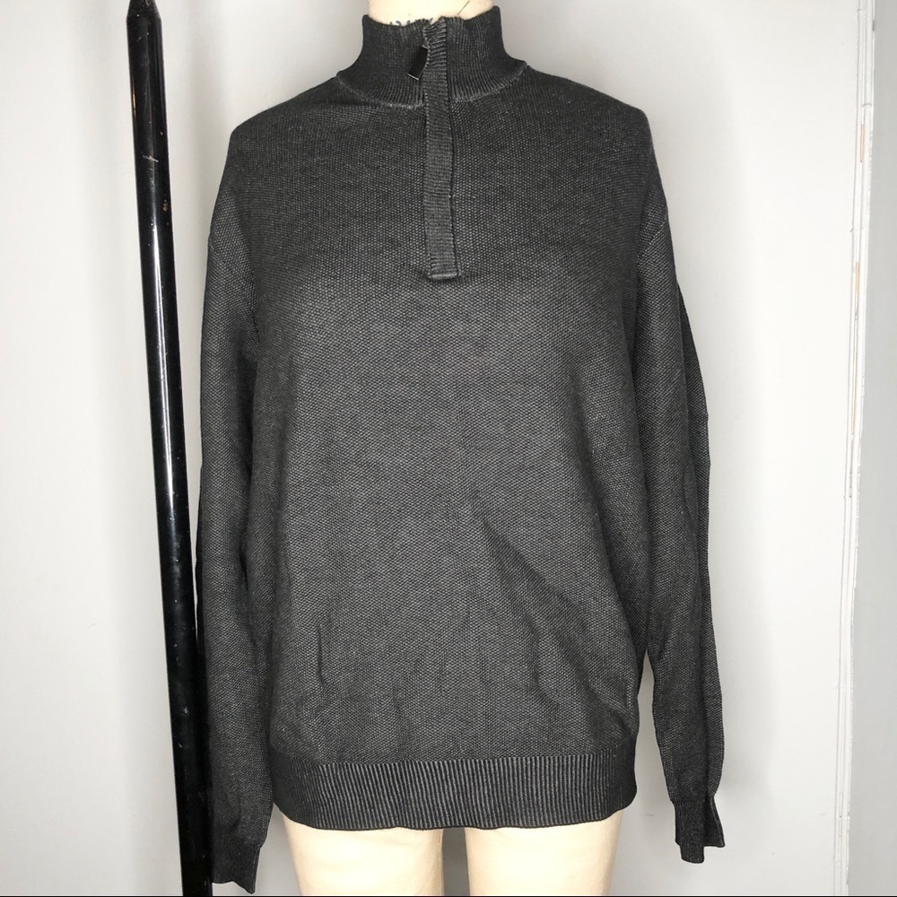 NEW Ike by Ike Behar Zip Waffle-Pique Mens Sweater Size Large - Picture 2 of 7